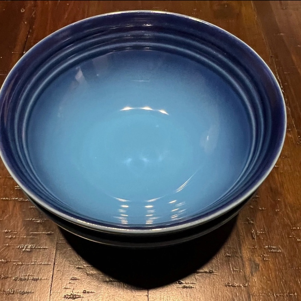 Le Creuset Stoneware Dinnerware Azure Blue Cereal Bowl